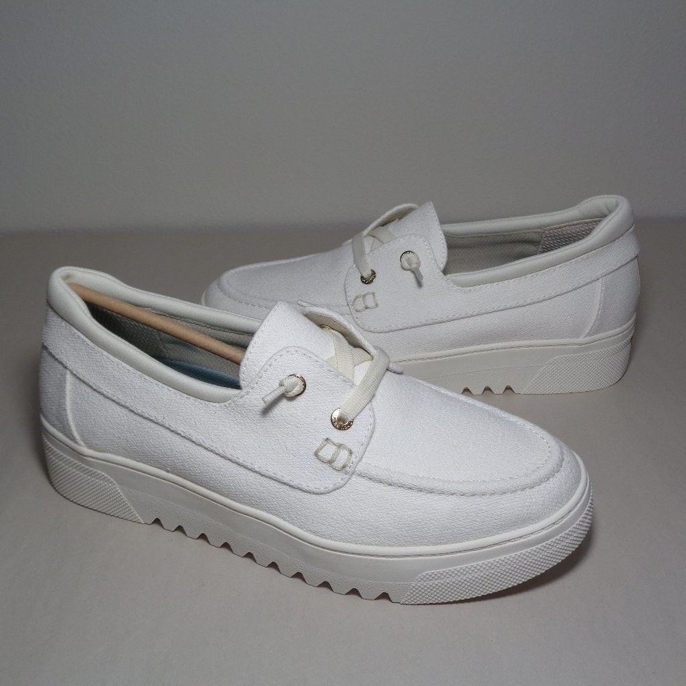 Dr. Scholl's Size 8.5 M GET ONBOARD White Sneakers New Women's Boat Shoes